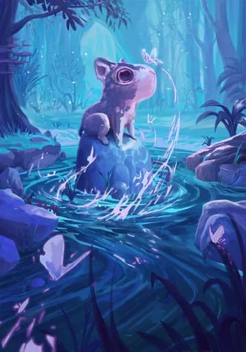 The Companion of Spirits — official Water Common card art by Amytis