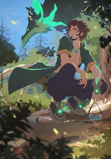 Aldrin & Gorakar — Nature Legendary card art by Nenaosu