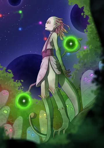 Astral Healer of the Woods — official Nature Rare card art by Nao