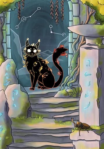 Catixy — official Shadow Common card art by Embers
