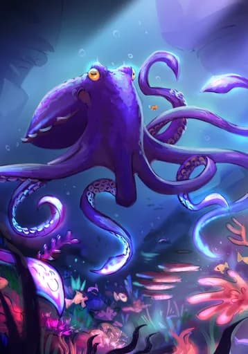 Chatty Octopus — Water Epic card art by le_yack_albinos