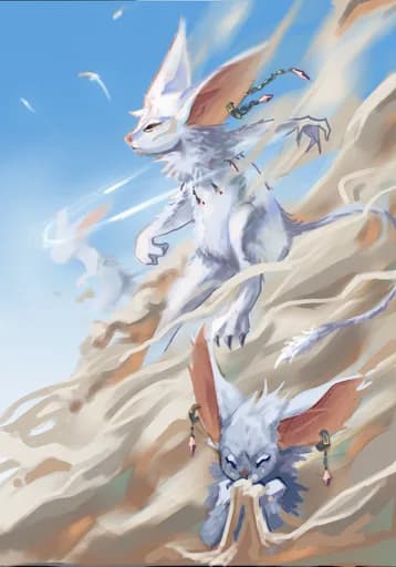 Cloudy Rodent — Light Common card art by Saki