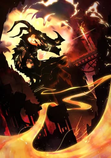 Dragon of the Infernal City — Fire Common card art by Takoo