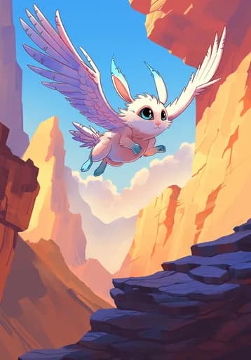 Feathered Rabbit — Nature Common card art by Krackdur