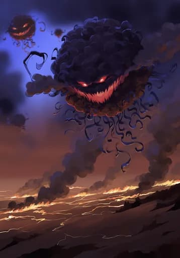 Floating Poison Gas — official Shadow Rare card art by Krackdur