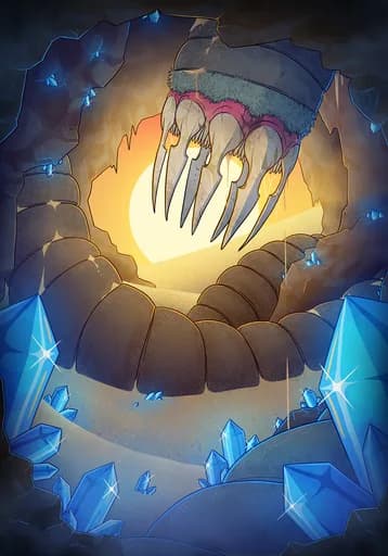Horned Dune Wyrm — Earth Common card art by Nao