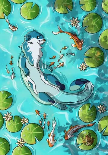 Intrepid Otter — official Water Common card art by Embers