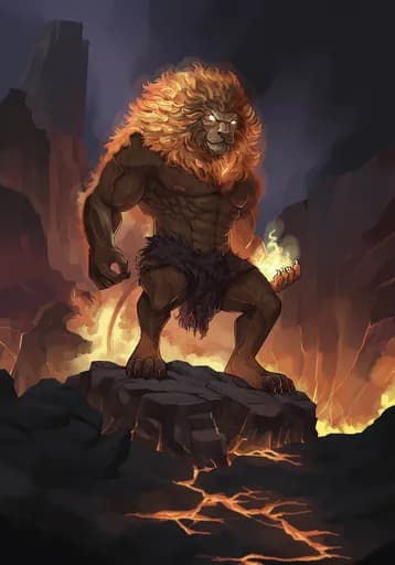 King of the Blazing Flames — Fire Epic card art by Krackdur