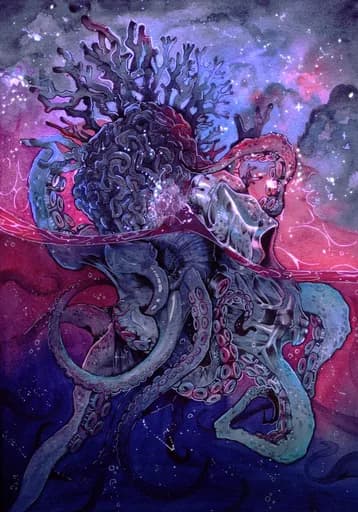 Murmurs of Black Coral — Water Common card art by Lune Rouge
