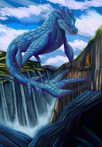 The Eye of the Mountains — Water Common card art by Simdof